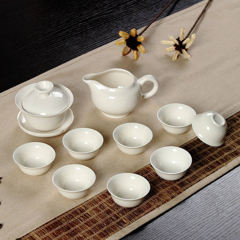 White Simple Kung Fu Tea Set