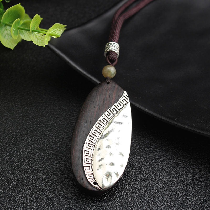 Wooden Retro Ethnic style necklace