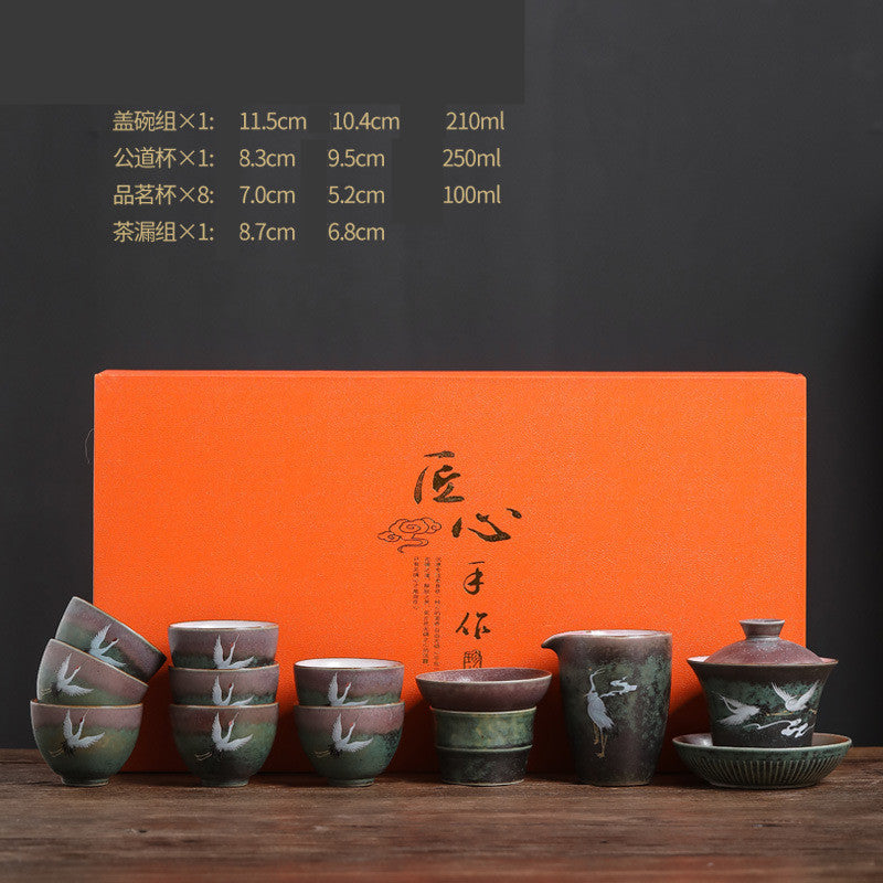 Chinese Crane Kung Fu Tea Set