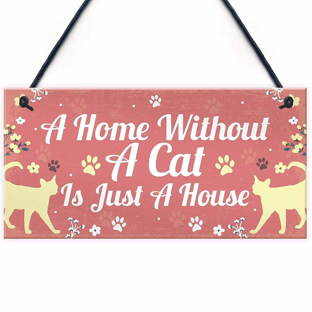 Cat Lover Wooden Sign