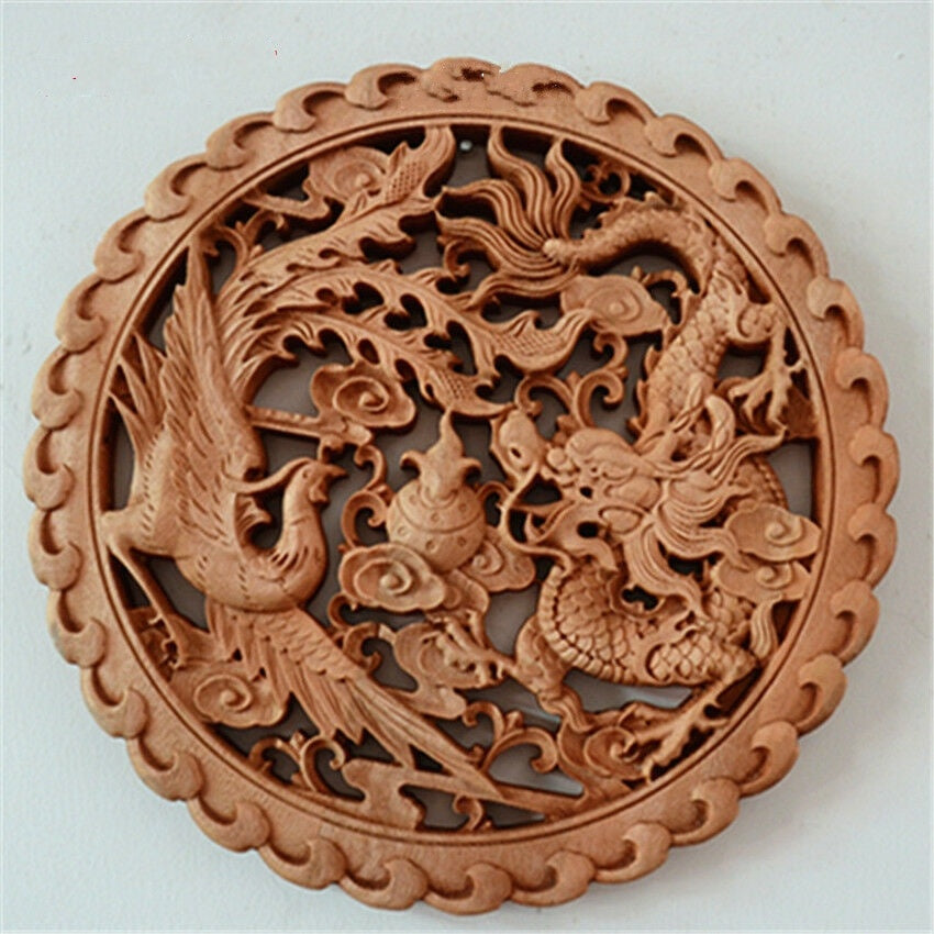 Pendant Solid Wood Hollow Carving Crafts