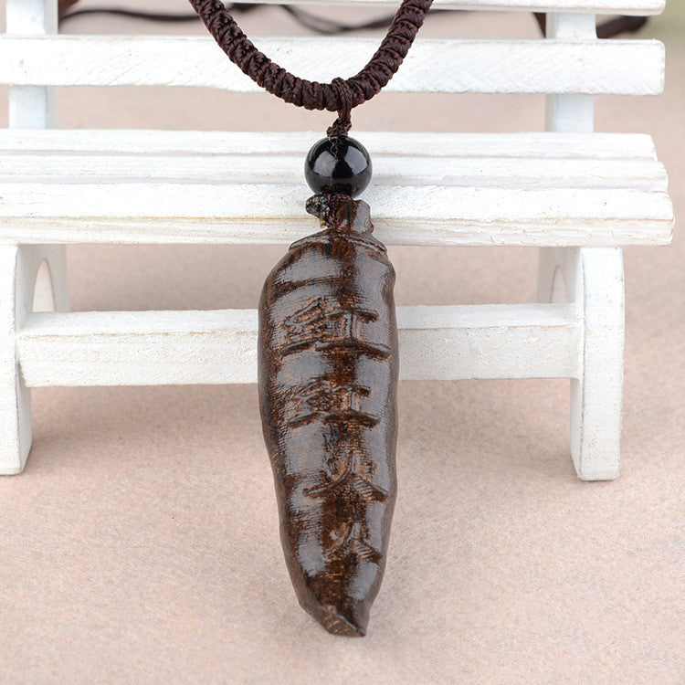 fire wood necklace