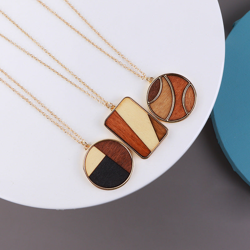 wood stylish Pendant Necklace