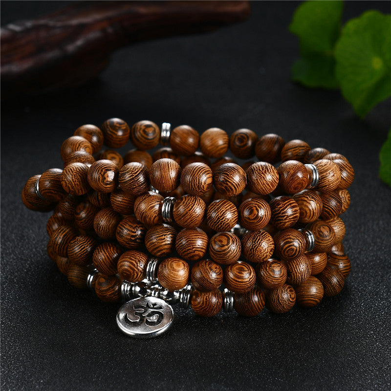 108 bracelets Buddha OM lotus pendant necklace