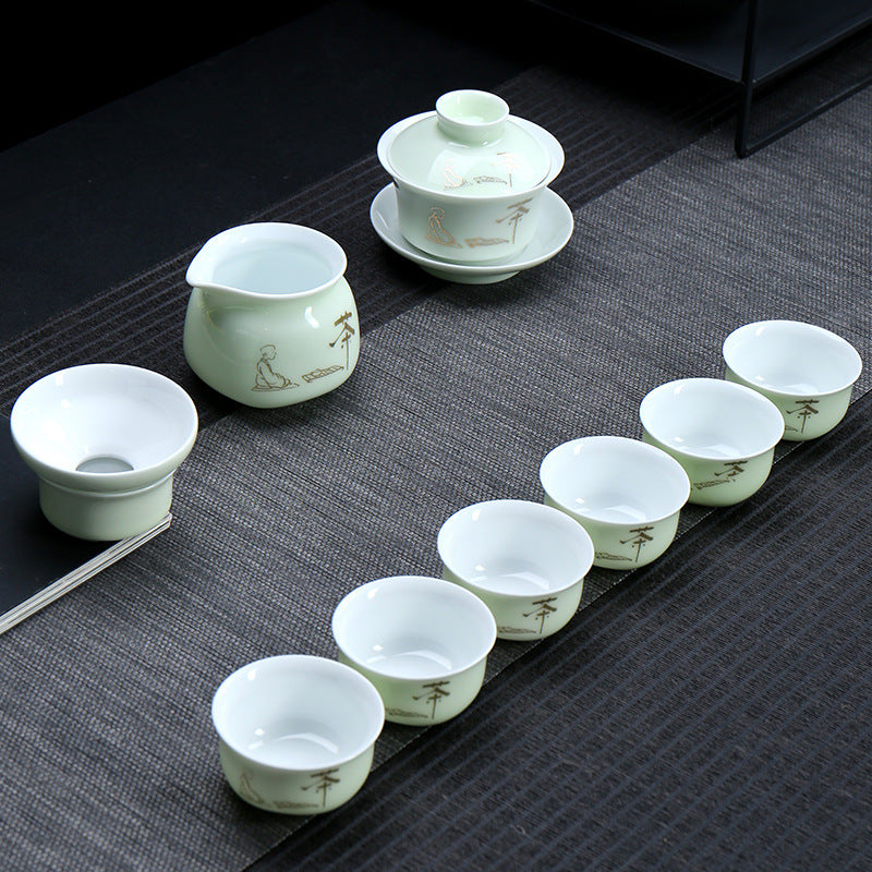 Light Green Simple Kung Fu Tea Set