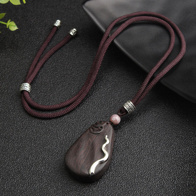 Wooden Retro Ethnic style necklace