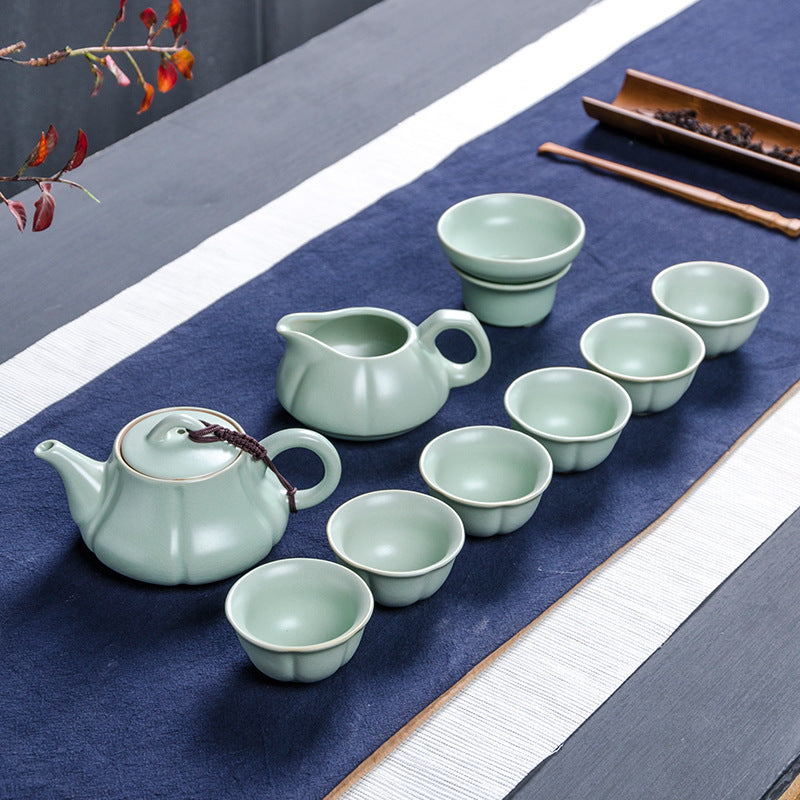 Light Green Simple Kung Fu Tea Set