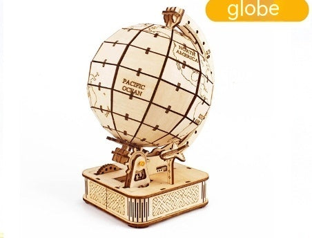 3D Laser Cut Puzzle - Wooden Earth Instrument Assembly