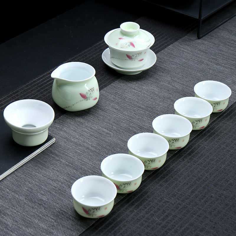 Light Green Simple Kung Fu Tea Set