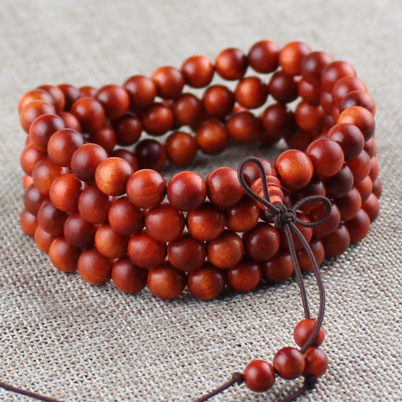 Natural Wood 108 Buddha Beads Necklace/Bracelet