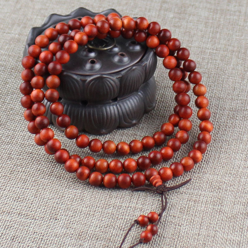 Natural Wood 108 Buddha Beads Necklace/Bracelet