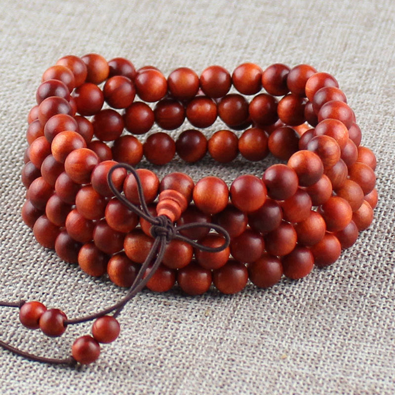 Natural Wood 108 Buddha Beads Necklace/Bracelet
