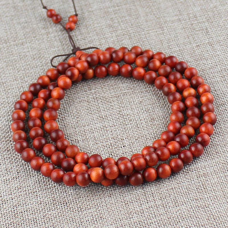 Natural Wood 108 Buddha Beads Necklace/Bracelet