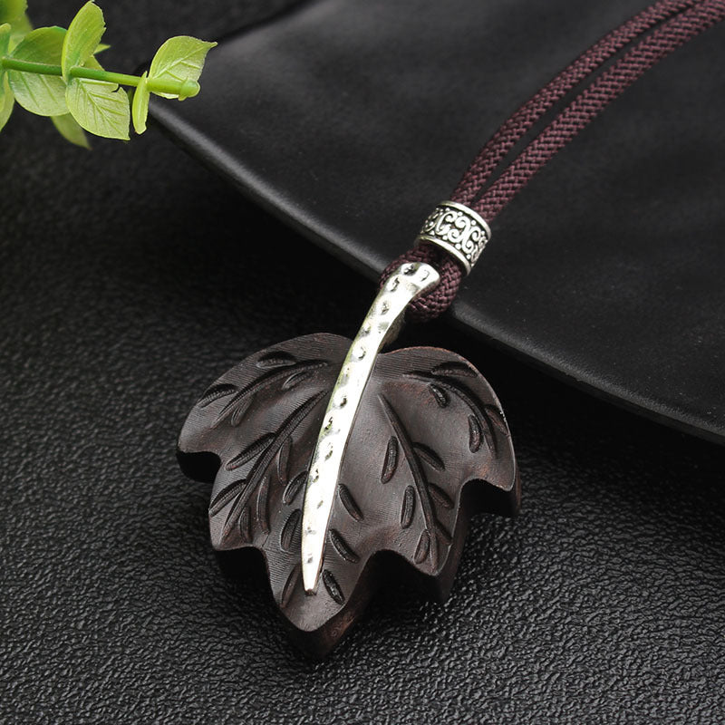 Wooden Retro Ethnic style necklace