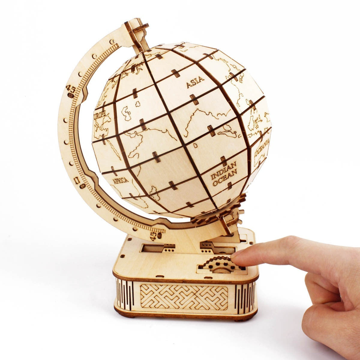 3D Laser Cut Puzzle - Wooden Earth Instrument Assembly