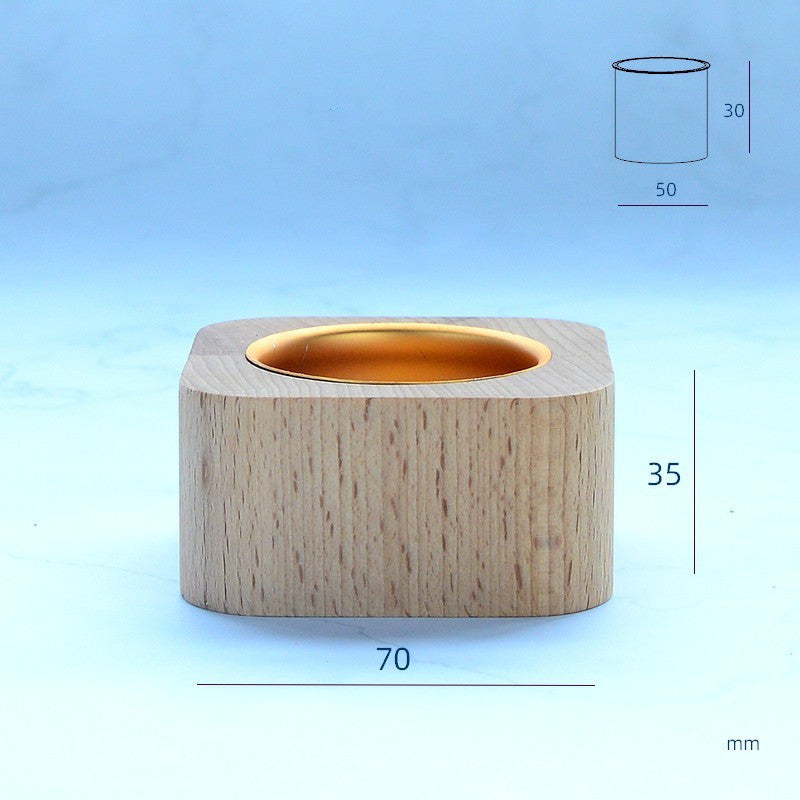 Slim Small Solid Wood Flower Pot