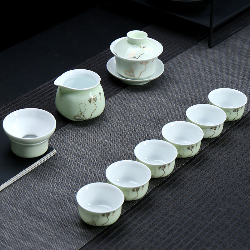 Light Green Simple Kung Fu Tea Set