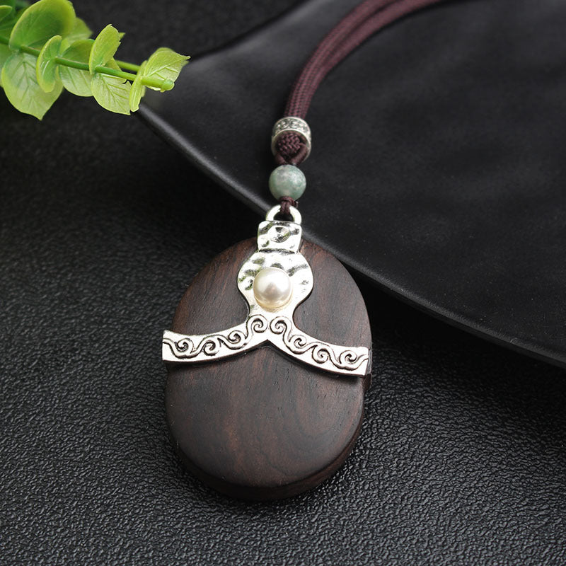 Wooden Retro Ethnic style necklace