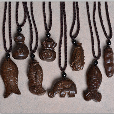 cultural wood necklace