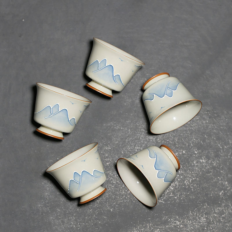 Hand Painted Underglaze Tea Cup