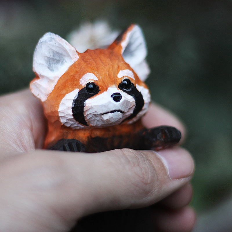 red panda sculpture