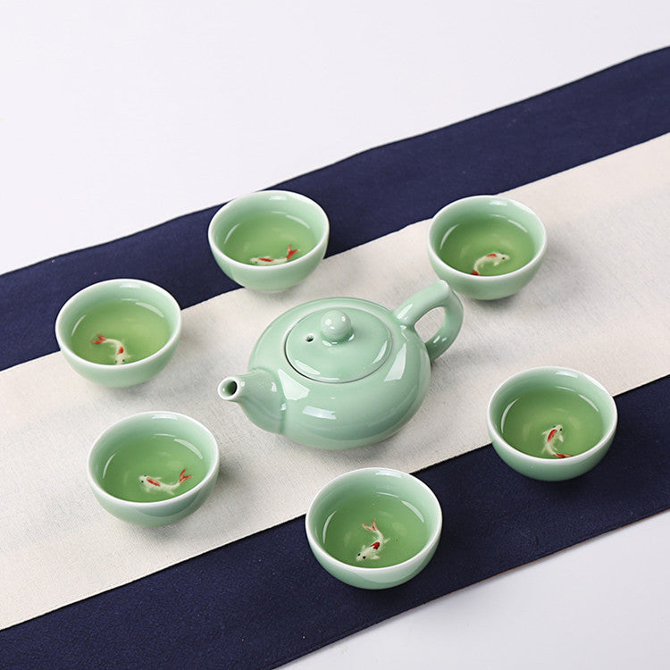 Green Simple Kung Fu Tea Set