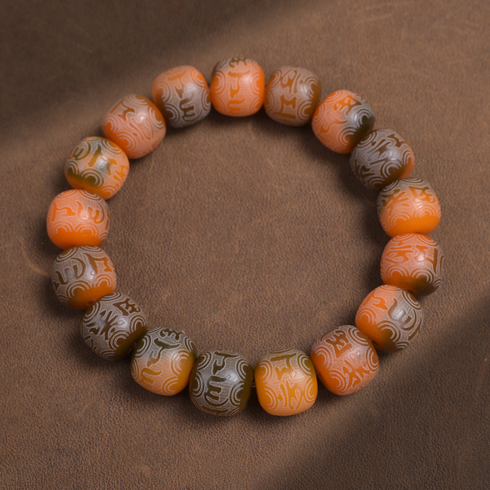 Hainan White Jade Handheld Chain Buddha