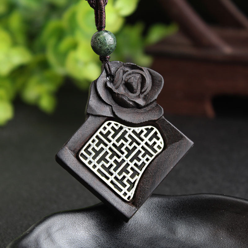 Wooden Retro Ethnic style necklace