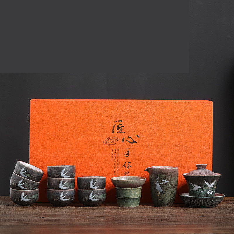 Chinese Crane Kung Fu Tea Set