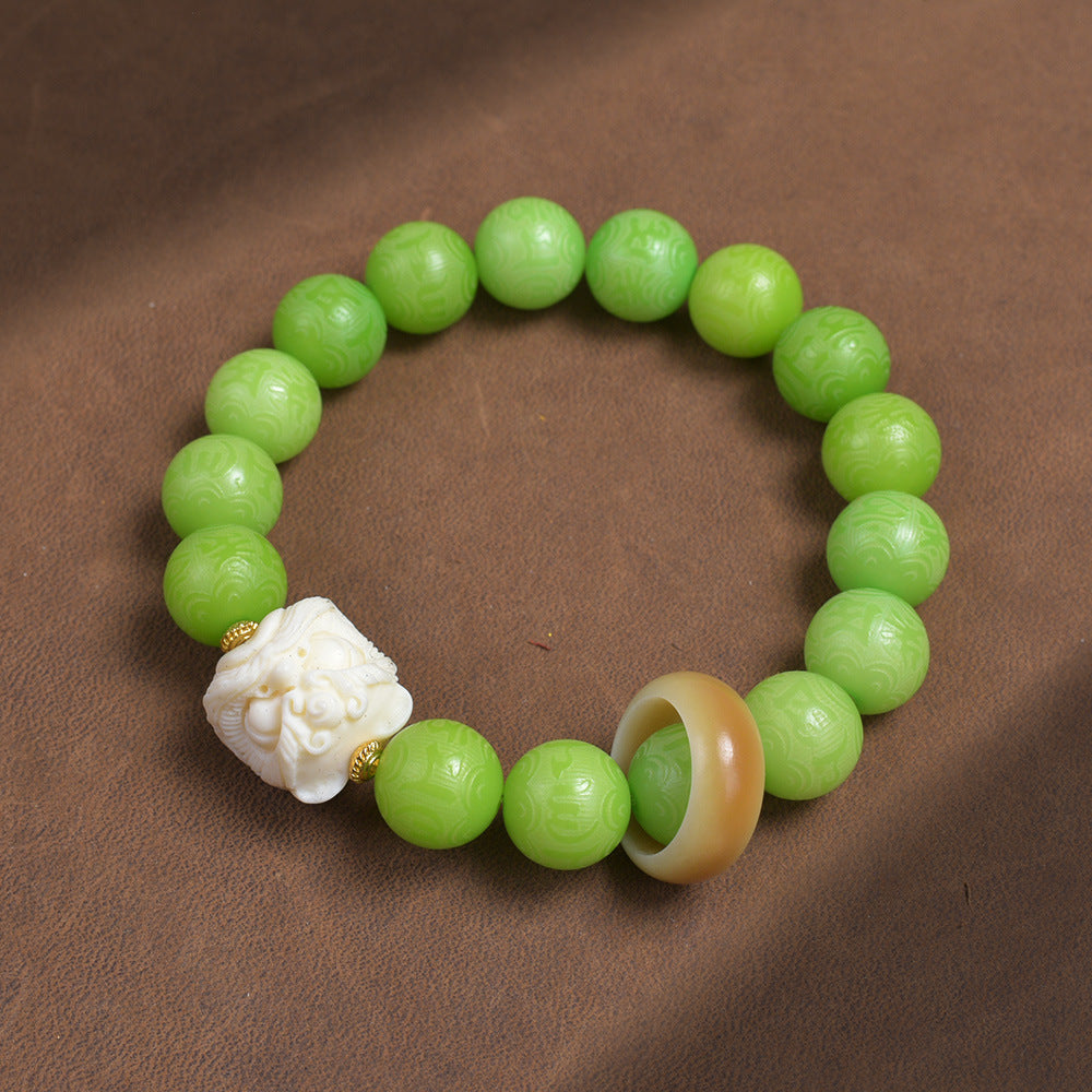 Hainan White Jade Handheld Chain Buddha