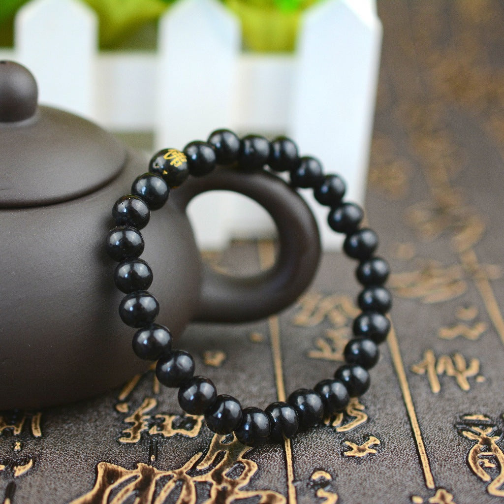 Wooden bead bracelet