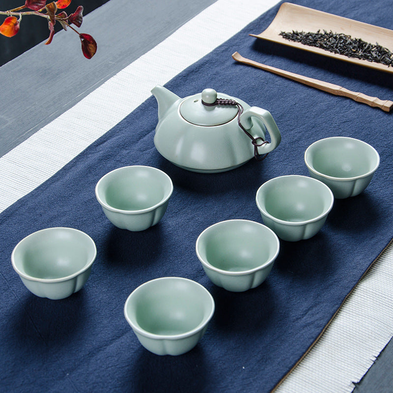 Light Green Simple Kung Fu Tea Set