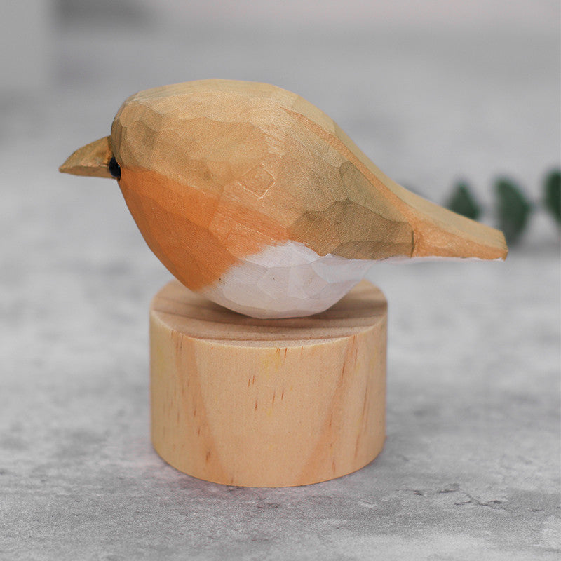 Solid Wood Bird Ornament Birthday