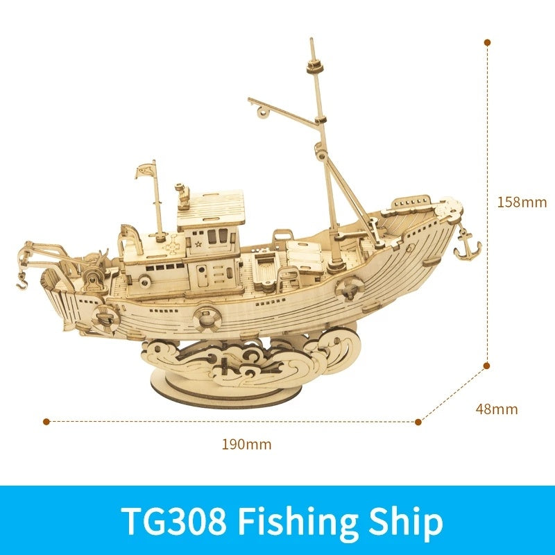 3D Wooden Puzzle Boat & Ship Model