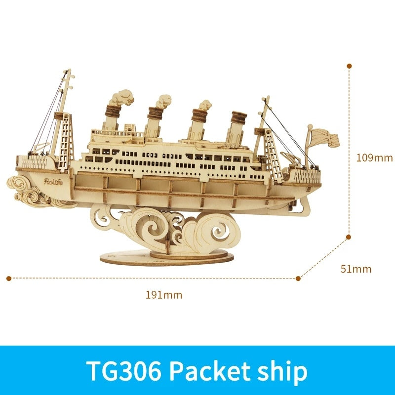 3D Wooden Puzzle Boat & Ship Model
