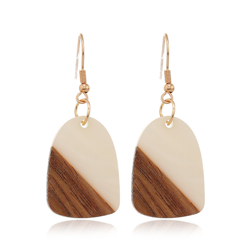 Vintage wood earrings