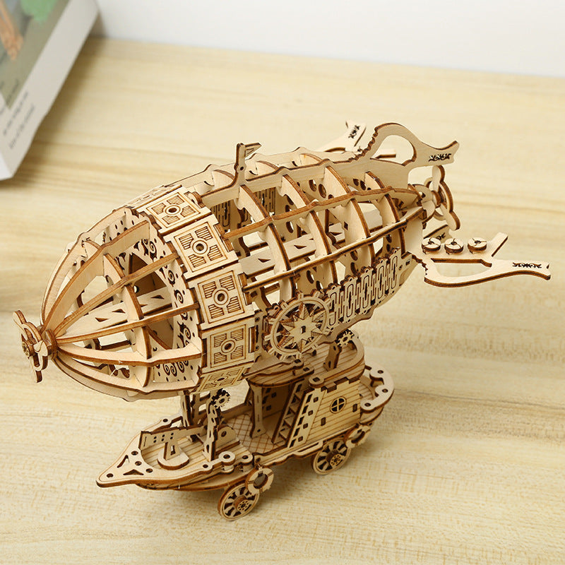 3D DIY Wooden Airship Puzzle