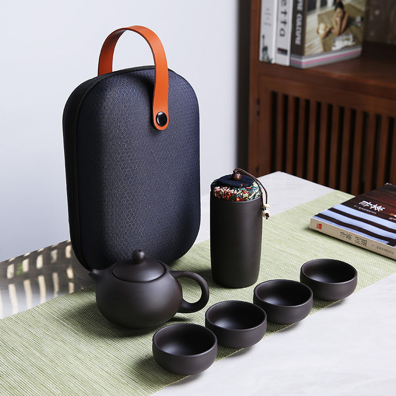 Portable Purple Clay Tea Set - Gift