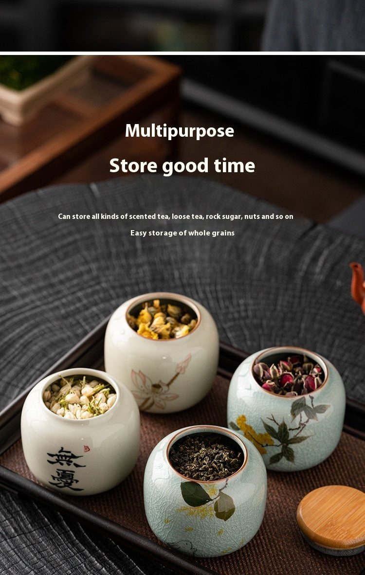 Mini Chinese Ceramic Tea Container