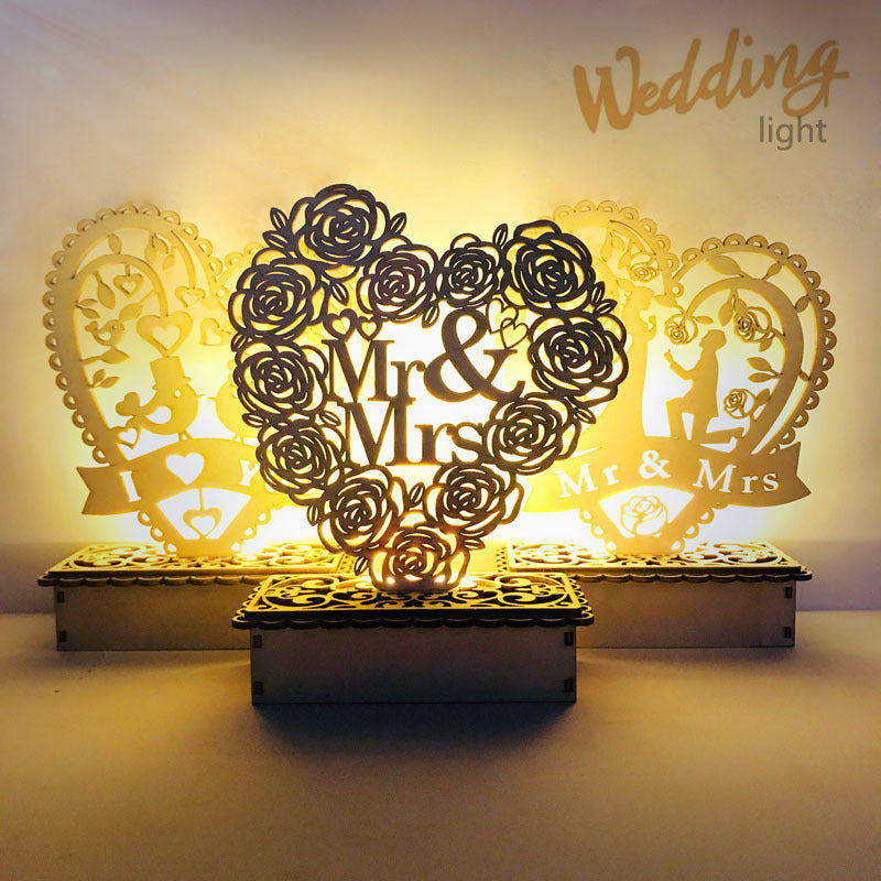 Wooden Wedding Mr & Mrs Deco