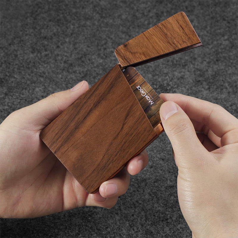 Black Walnut Solid Wood Business Card Holder