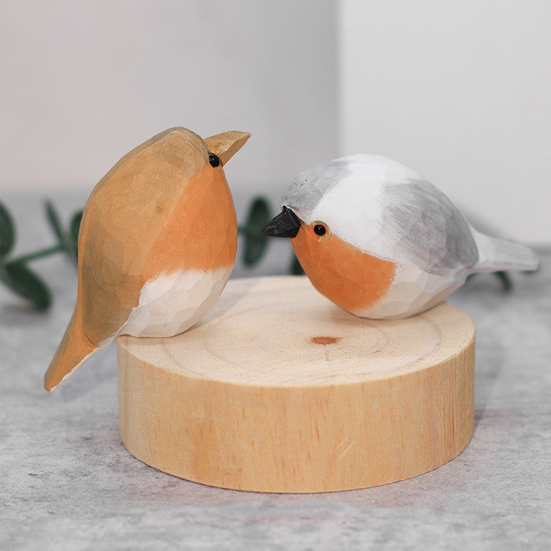 Solid Wood Bird Ornament Birthday
