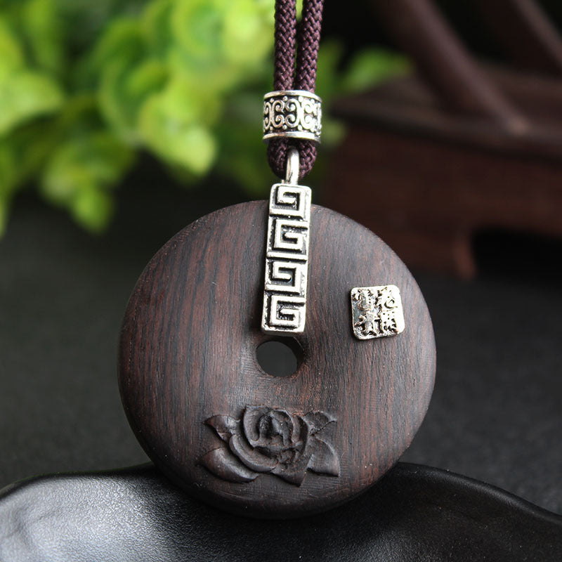 Wooden Retro Ethnic style necklace