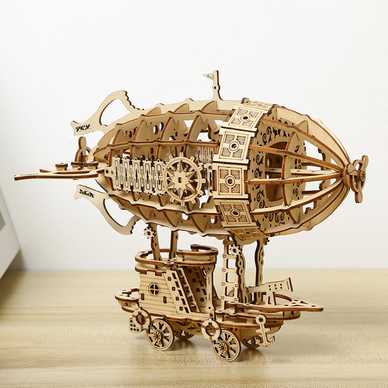 3D DIY Wooden Airship Puzzle