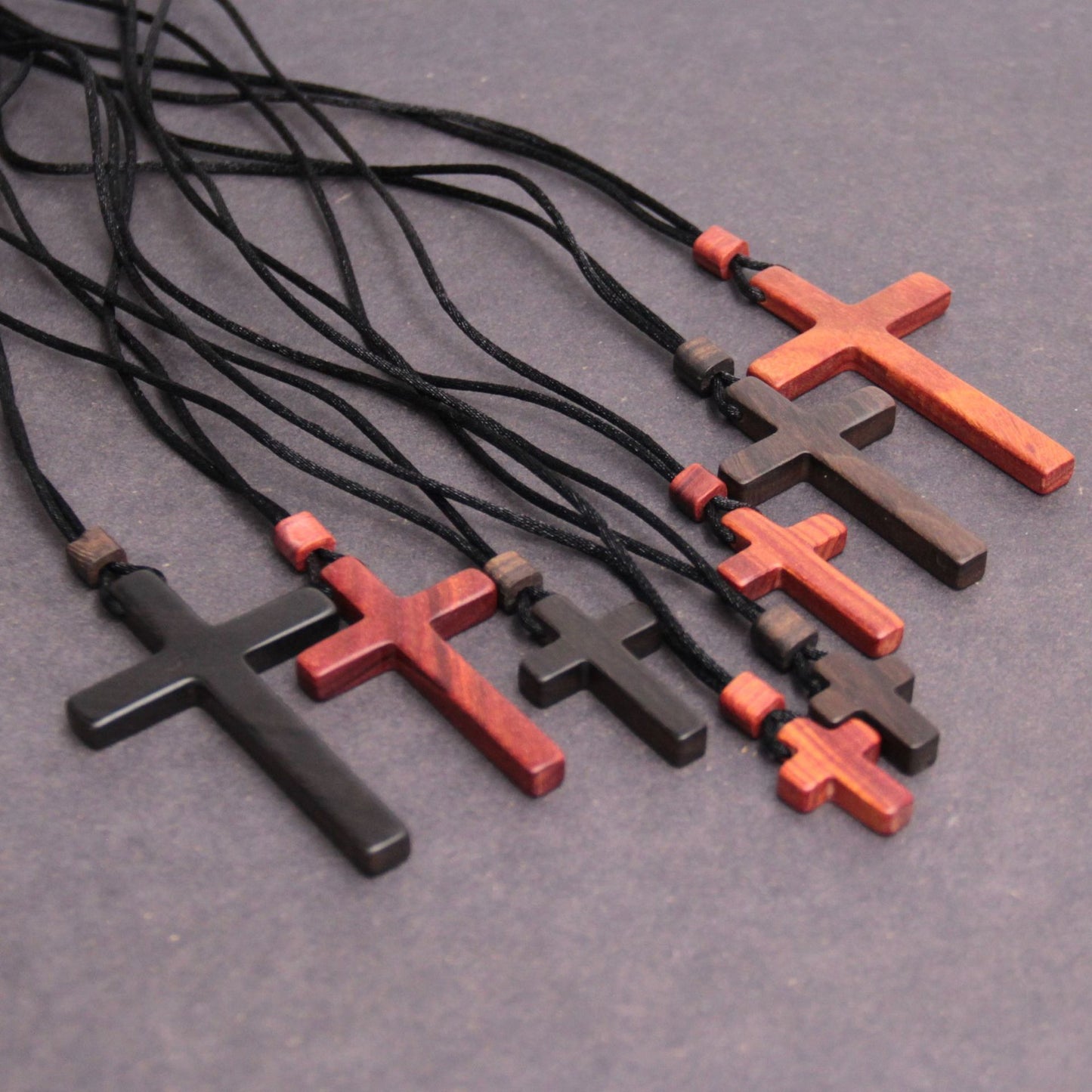 Red Sandalwood Cross Pendant Necklace