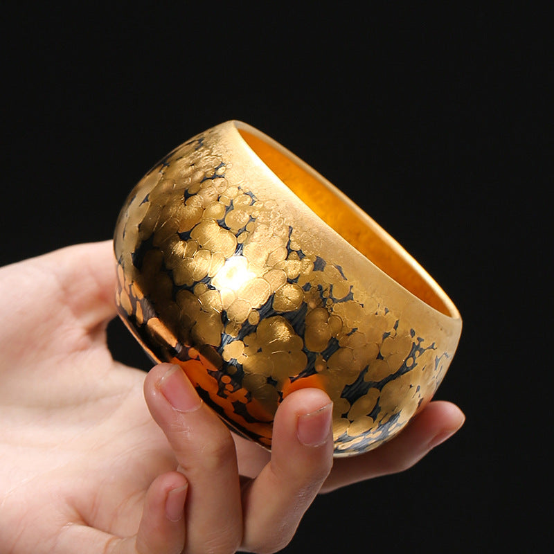 Cast Iron Gold Tianmu Tea Cup Ceramic