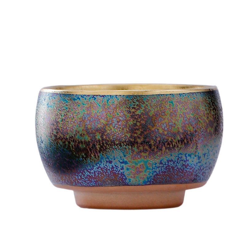 Jian Zhan Colourful Peacock Gilding Kung Fu Tea Cup
