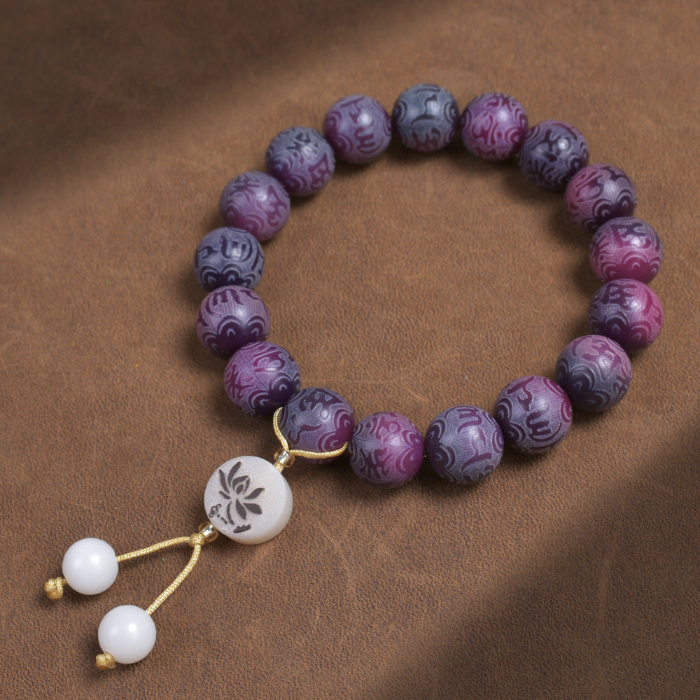 Hainan White Jade Handheld Chain Buddha