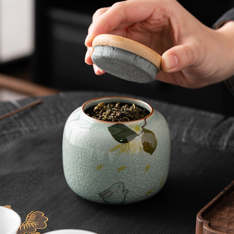 Mini Chinese Ceramic Tea Container
