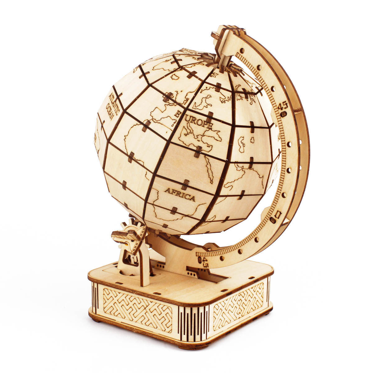 3D Laser Cut Puzzle - Wooden Earth Instrument Assembly